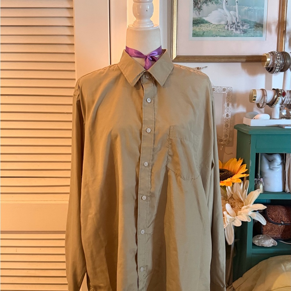 Jonathan Martin Men's Casual Button Down Shirt - sage green